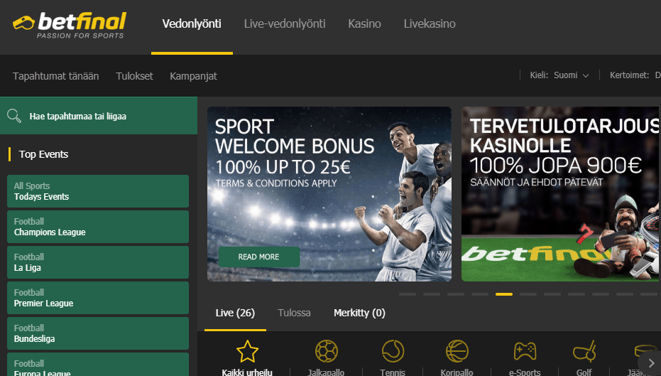 betfinal veikkaus