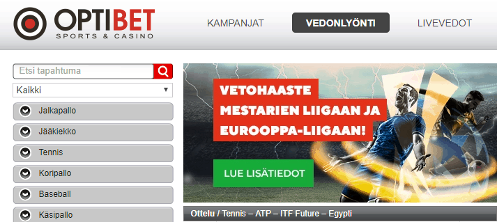 vedonlyönti optibetillä