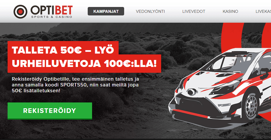 vedonlyöntibonus optibet